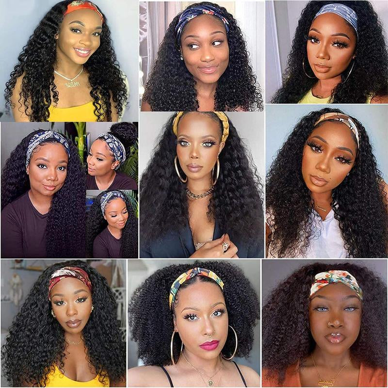 PELUCA DE CABELLO RIZADO CON DIADEMA 